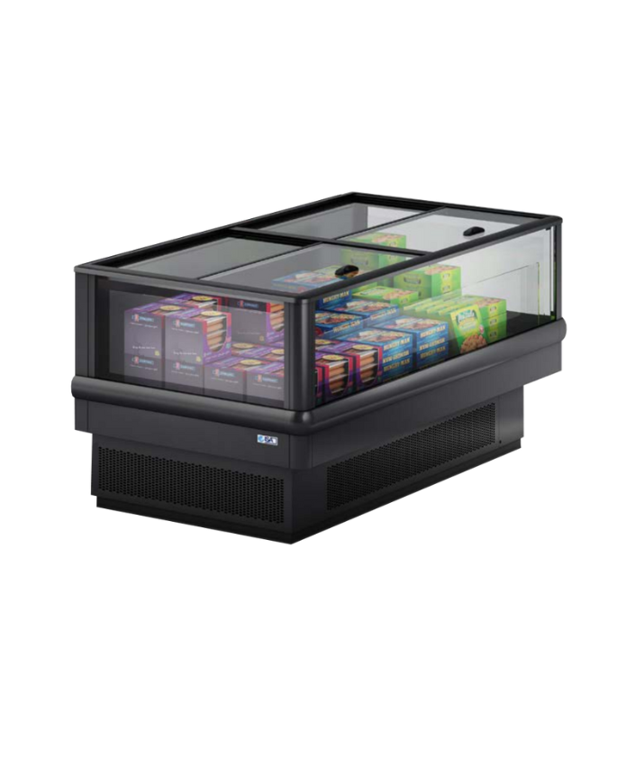 Bac réfrigéré panoramique noir push open
