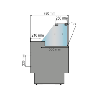 Comptoir refrigere trad vitre droite avec reserve malono 5 1