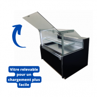 Comptoir refrigere traditionnel vitre relevable