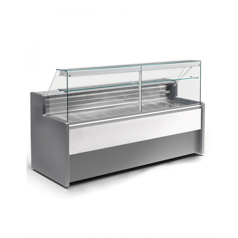 Comptoir vitrine réfrigérée grise