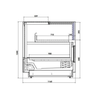 Dimensions comptoir refrigere froid snacking