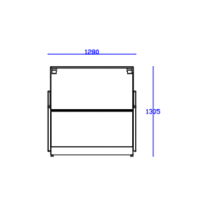 Dimensions vitrine refrigeree traditionnelle 1m30 valoa