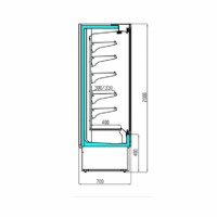 Dimensions vitrine refrigeree verticale slim a portes