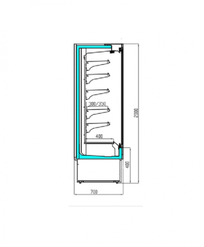 Dimensions vitrine refrigeree verticale slim a portes