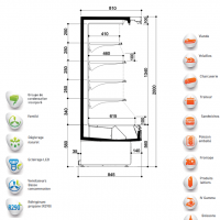 Vitrine froide - coupe