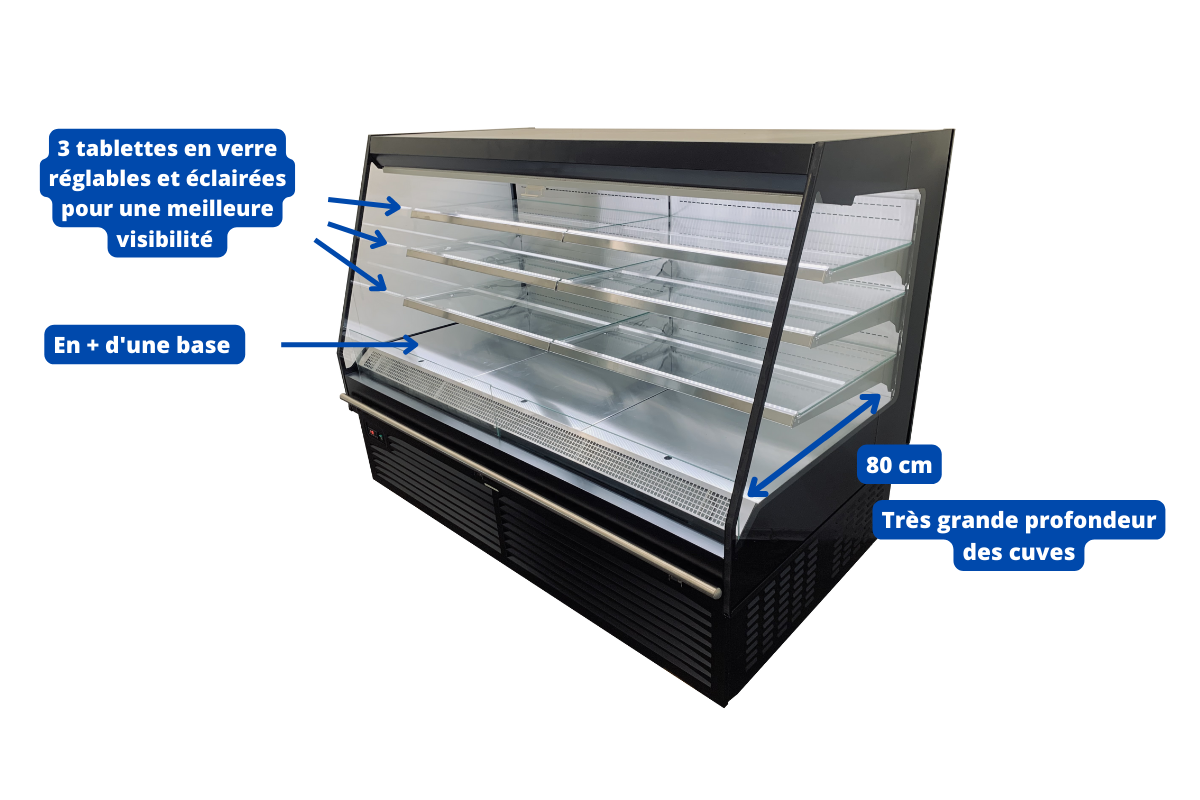 Vitrine réfrigérée semi-verticale MILANO PLUS 2m