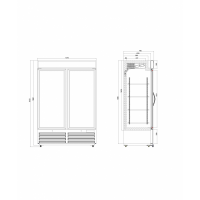 Vitrine froide verticale - coupe