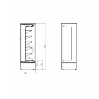 Vitrine refrigeree portes battantes slim