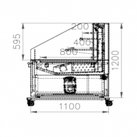 Vitrine refrigeree semi verticale 2 niveaux milano 5 