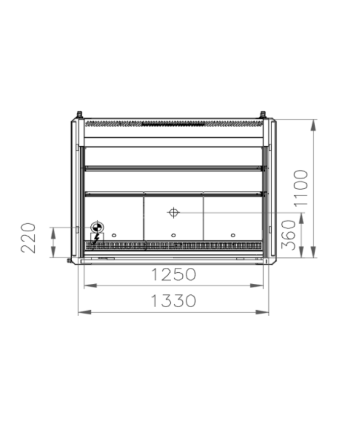 Vitrine refrigeree semi verticale 2 niveaux milano 6