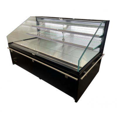 Vitrine semi-verticale réfrigérée MILANO 2 niveaux 2m