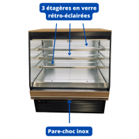 Vitrine refrigeree semi verticale bio etageres led