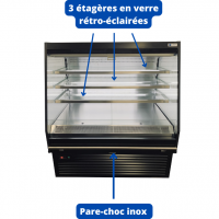 Vitrine refrigeree semi verticale etageres led