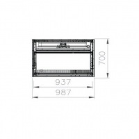 Vitrine refrigeree semi verticale milano sv slim 1m