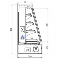 Vitrine refrigeree semi verticale milano sv slim dimensions