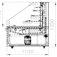 Vitrine refrigeree semi verticale snowdon 2 m schema