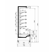 Vitrine refrigeree verticale faible profondeur pencil efficia